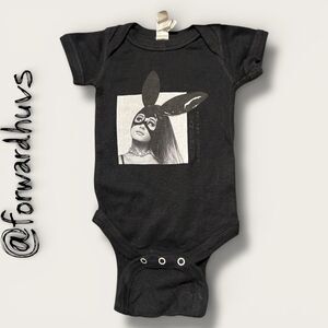 Ariana Grande “Dangerous Woman” Baby Onesie – Black – Rabbit Skins – Newborn